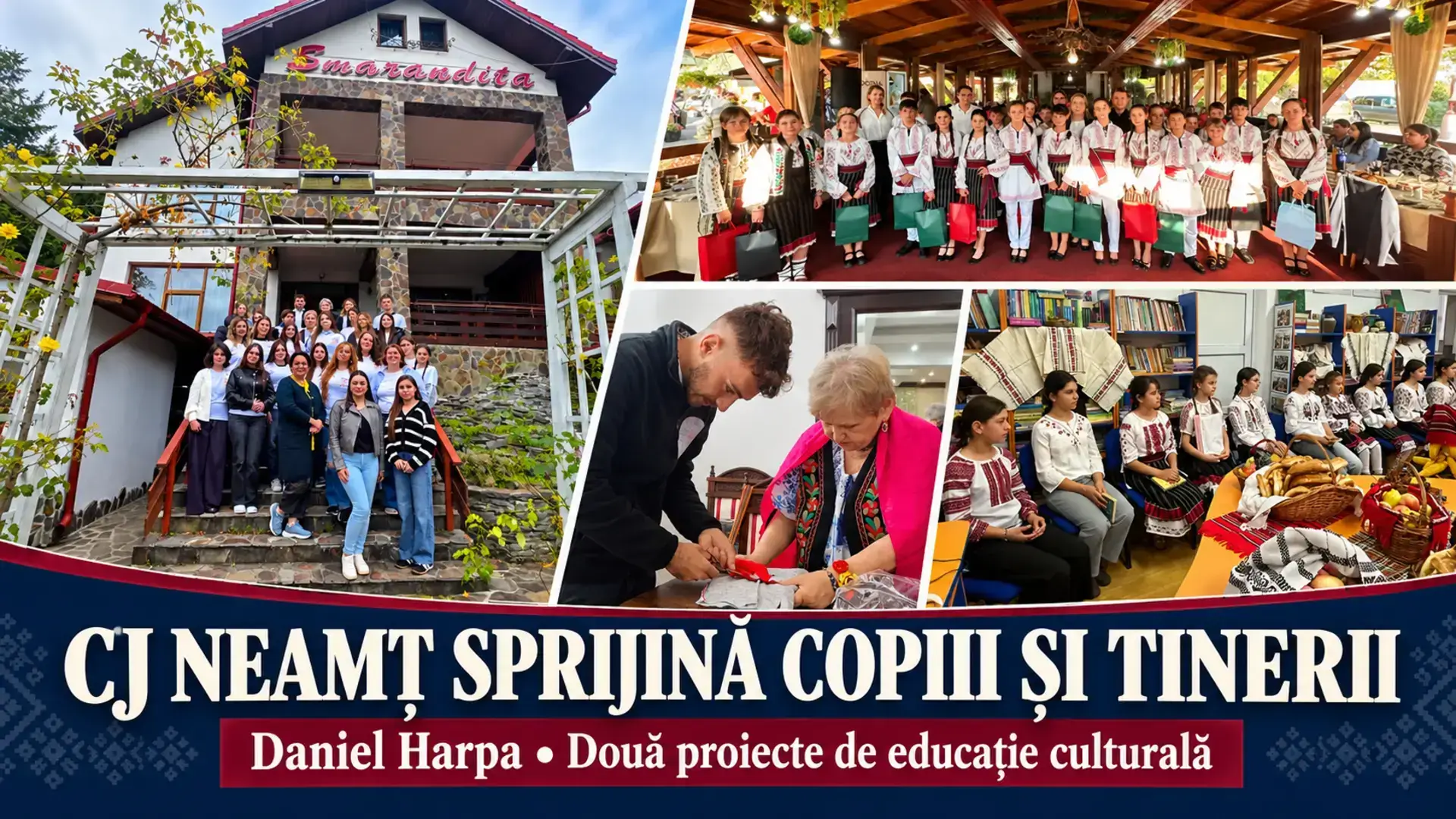 Colaj cu activități de patrimoniu cultural pentru elevi și copiii Ansamblului Românașii din Timișești