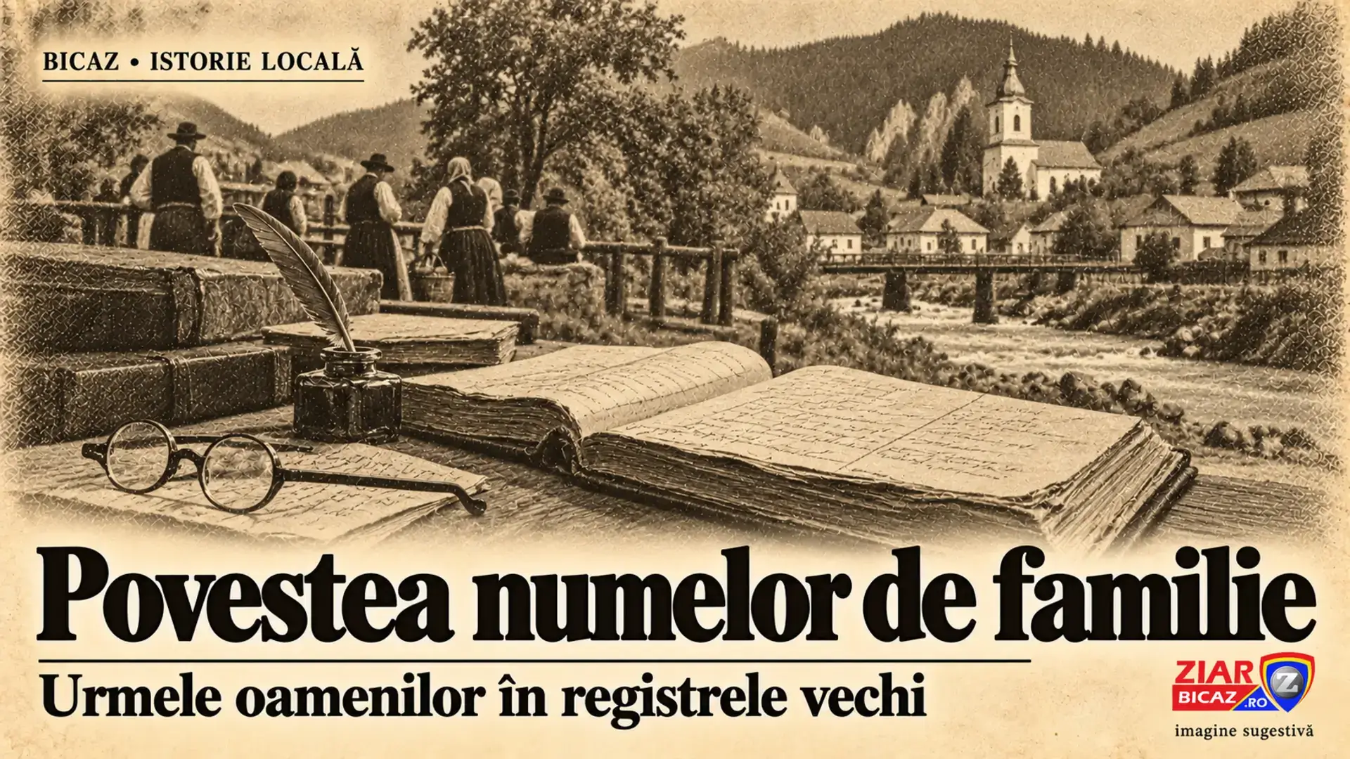 Imagine sugestivă: Povestea numelor de familie. Urmele oamenilor în registrele vechi.